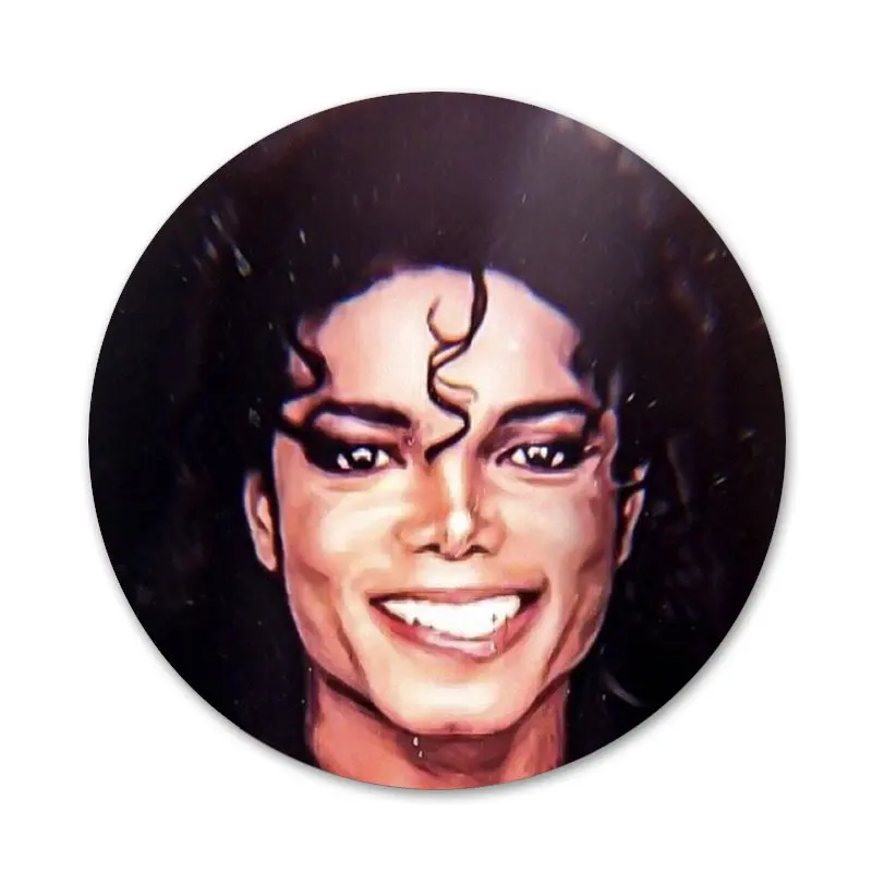 Nowa dostawa 58 mm Michael Jackson Ikonę Broszka Agrafka Akcesoria Do Ubrań Plecak Biżuteria prezent