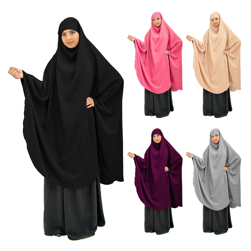 Eid Z Kapturem Muzułmański Długi Химар Kobiety Hidżab Sukienka Modlitwa Odzież Джилбаб Abaya Pełne Pokrycie Ramadan Sukienka Burka Islamski Odzież Nikab