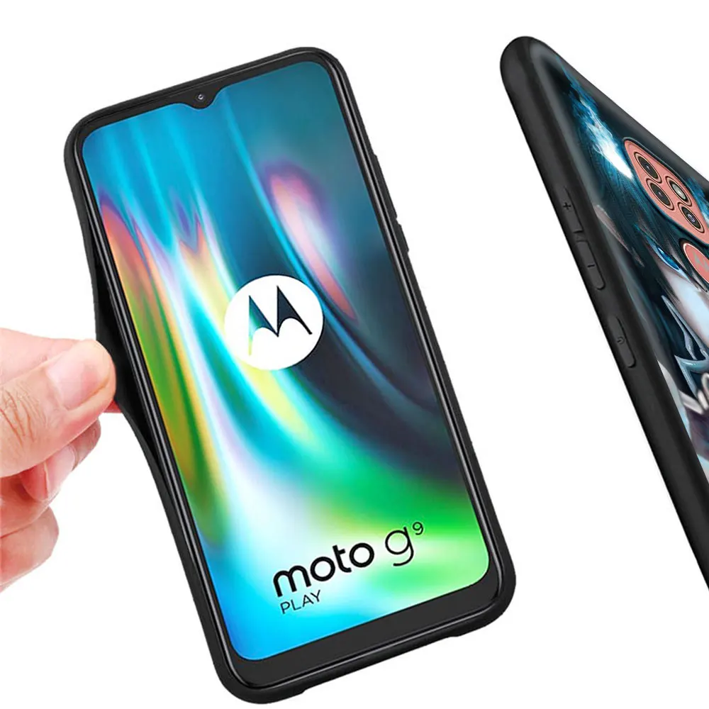 Etui do telefonu Motorola Moto G9 Play One Fusion Plus G8 Power G Stylus Hyper E7 Edge Lite Black Cover Blue Exorcist Rin Okumury