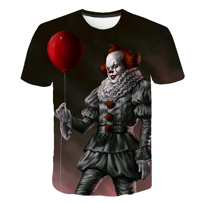 3d dla Dzieci koszulki Dziecięce Thriller Horror To Pajac Joker Druku Chłopców Odzież Lato Casual Meble Koszulka t-Shirt Camisetas