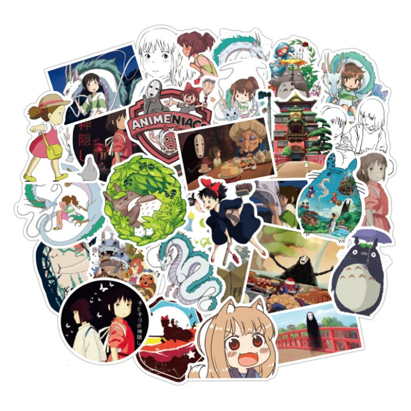 10/30/50SZT Hayao Miyazaki Anime Spirited away Kreskówka Graffiti Gitara Laptop Bagaż Wodoodporne Naklejki Biżuteria Hurtowych