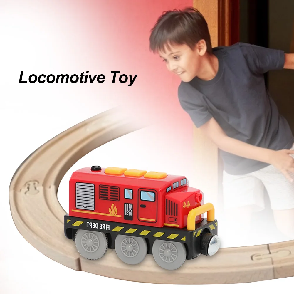 Dworzec Lokomotywa Elektryczna Mały Model Pociągu Rezonansu Związane Zabawki Dla Dzieci Zgodne Z Drewnianą Szynowym Prezent
