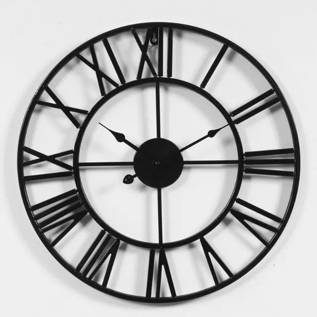Europejski styl zegar ścienny retro rzymskie zegar salon niemy zegarki ozdobne kute zegar ścienny zegar ścienny vintage