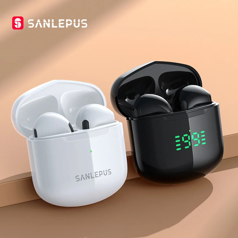 SANLEPUS TWS Słuchawki Bluetooth Bezprzewodowe Słuchawki Sportowe, Słuchawki HiFi Stereo Gaming Słuchawki Dla iPhone, Android Xiaomi Honor