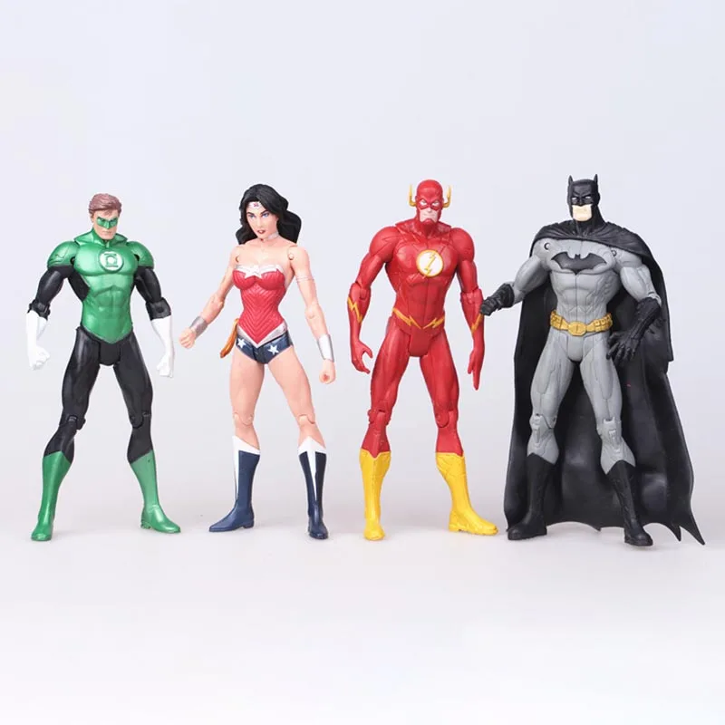 7 szt., 17 Cm Disney Justice League Flash Aquaman Superman Batman Wonder Woman Pvc Figurka Kolekcjonerska Model Zabawki Dla Dzieci Prezent