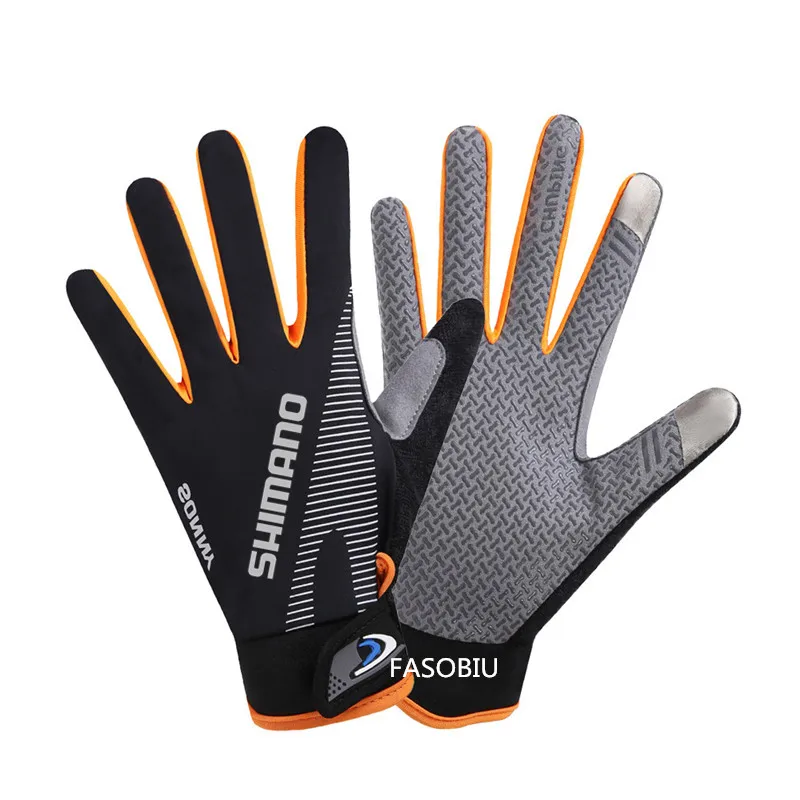 2021 New Shimano Men ' s Women 5 Fingers Cut Outdoor Sport Hiking Gloves Spring Cotton Waterproof Anti-slip Durable Fishing Gloves