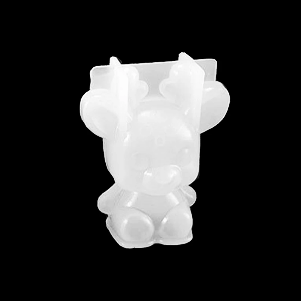 3D Niedźwiedź Róg Jeleń boże Narodzenie Drzewo Kochające Serce Lew Wilk Kaczka Silikonowe Formy Sugarcraft Formy Fondant Ciasto Dekoracji Narzędzia