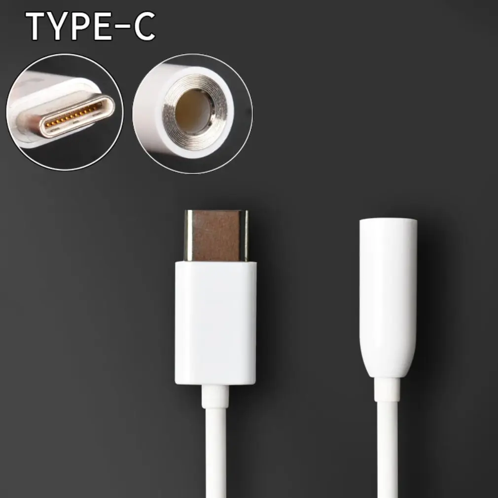 USB Type-c Męski 3,5 mm Wtyk Żeński USBC Type C do 3,5 Słuchawki Audio Aux Kabel Adapter Konwerter Bundle 1 w Woreczku ONLENY