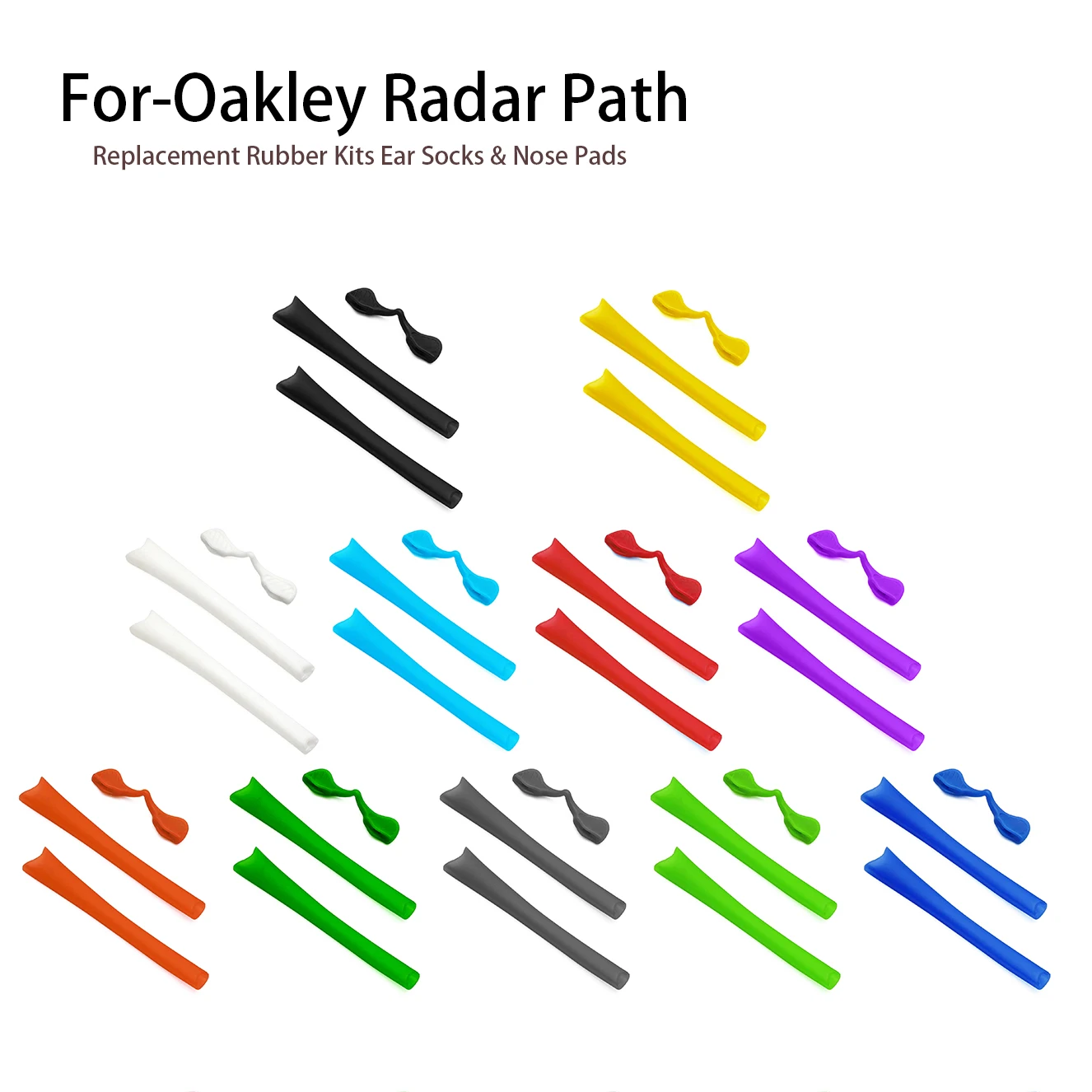 Gumowy Zestaw Skarpety do Uszu i Nosa listwy-Oakley Radar Path Edge Range Pitch - Kilka opcji
