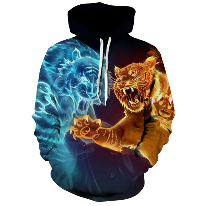 Tiger 3D Drukowane Bluzy Mężczyźni Kobiety Z Kapturem, Bluzy męskie, odzież 2021 Harajuku Swetry Kurtki Marki Jakości odzież wierzchnia Strój Sportowy