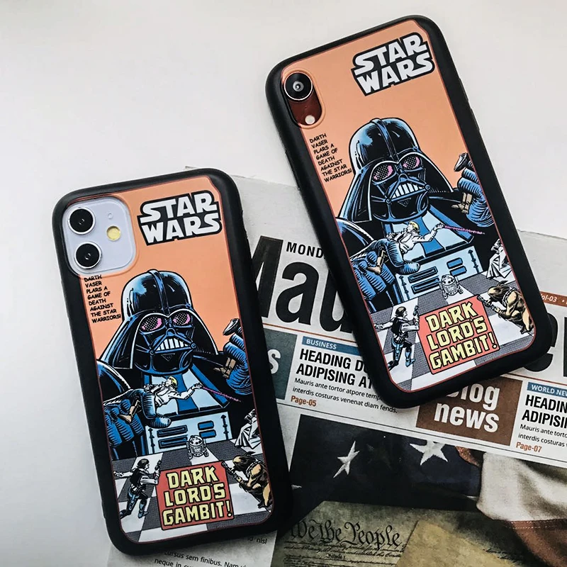 Disney Kreskówki Star Wars Miękkie Silikonowe Etui Dla iPhone ' a Luksusowe Śmieszne Telefony Komórkowe Obiektyw Odporny na wstrząsy Powłoka Ochronna