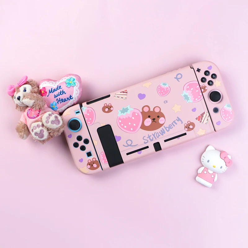 Dla Nintend Switch Case Space Cartoon Full Shell Cover Joy-Con Controller Shell TPU Cover Box For Nintend Switch Accessories
