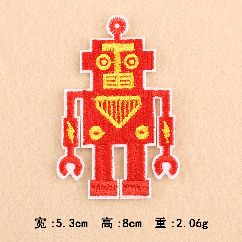 Nowy Kreskówka Robot Złoczyńca Forma Patch Haft Wysokiej klasy Odzież Bagaż Akcesoria Dostawy