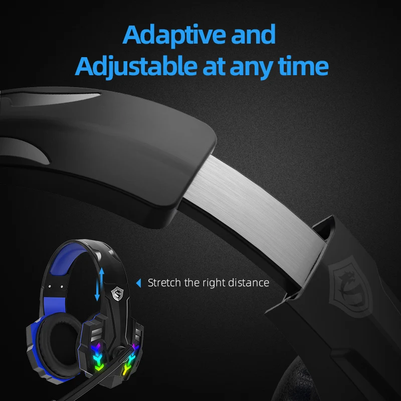 PS4 PS5 Komputerowy zestaw Słuchawkowy RGB Podświetlenie 360°Stereo redukcja Szumów Mikrofon Oddychające Słuchawki Profesjonalny Zestaw sluchawkowy dla graczy