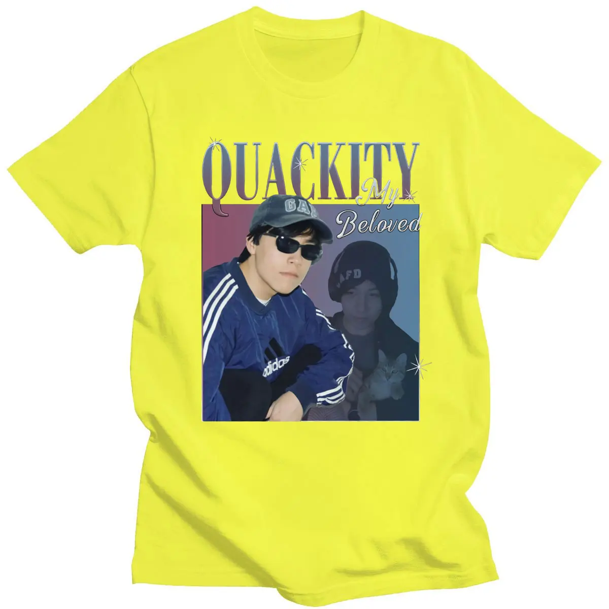 Quackity My Lovely Merch T-Shirt Summer Casual Fashion Printed Harajuku Bawełna Top Z Krótkim Rękawem, Luźny t-shirt odzież Uliczna