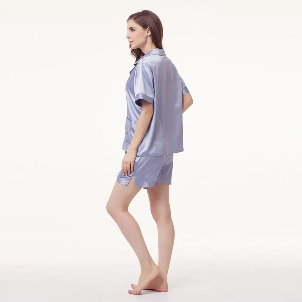 Wysokiej jakości, matowa, satynowa piżama koszula zestaw damska piżama zestaw jedwabna piżama G9000