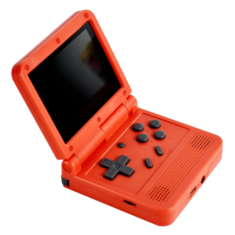 V90 3-calowy ekran IPS Flip Handheld console dual System Linux game console 2000 Gier Na PS1 NES SFC For kid
