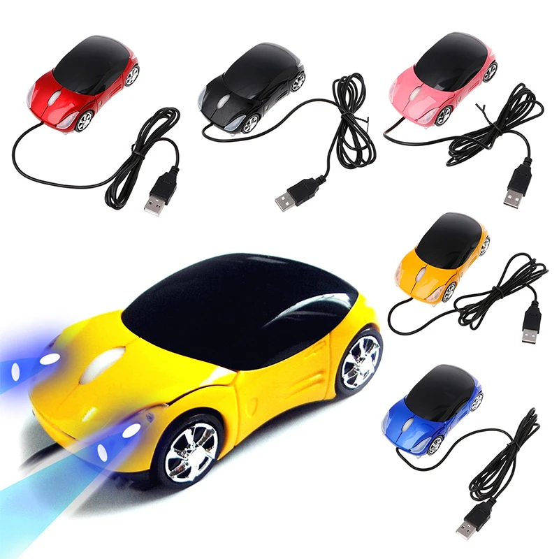 Przewodowa Mysz 1000DPI Mini Car Shape Keyboard USB 3D Optyczny Innowacyjny 2 Reflektory Mysz do Gier Dla komputerów PC na Laptopa Myszka