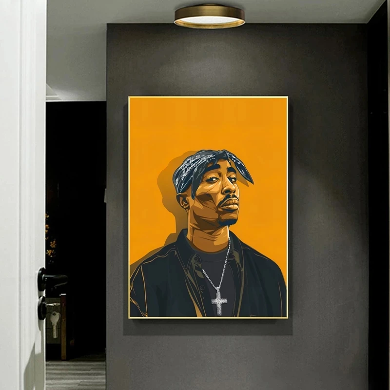 Portret 2PAC Płótnie Obrazy na Ścianie Sztuka Płótnie Obrazy Tupac Hip Hop Sztuka Plakaty i druki do nowoczesnego Wystroju domu