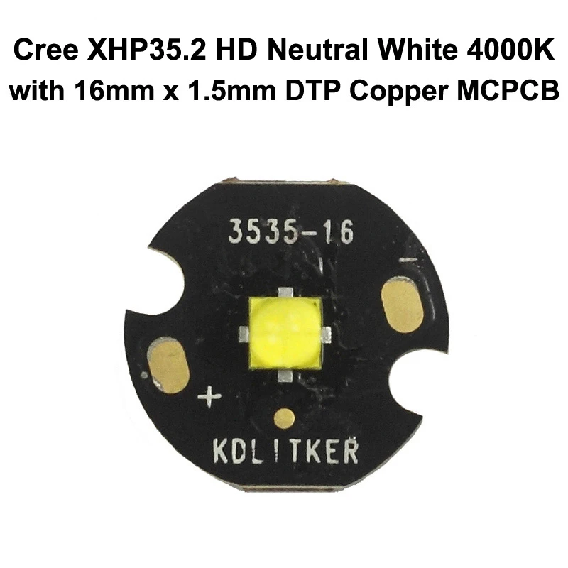 Cree XHP35.2 HD E2 5C Neutralny biały 4000K emiter led z KDLITKER DTP Copper MCPCB