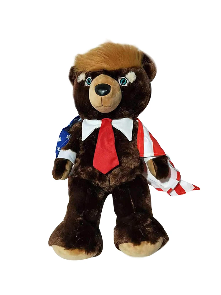 30 cm Donald Trump Niedźwiedź Pluszowe Lalki Zabawki Prezydent USA Trump Niedźwiedź Z Flagą Niedźwiedź Lalki Pluszowe Zabawki prezenty dla Dzieci Dropshipping