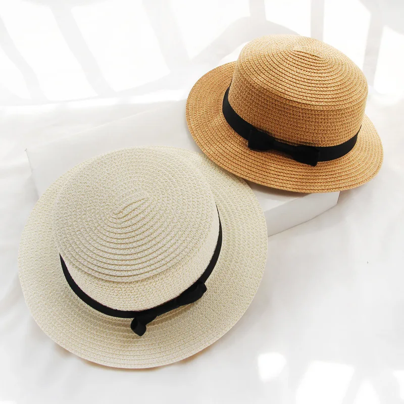 Nowe Letnie Kapelusze dla kobiet Parent-child Beach Sun Hat Straw Sombreros De Sol Chapeau Paille Gorro Cappelli Da Sole Kids Cap Caps