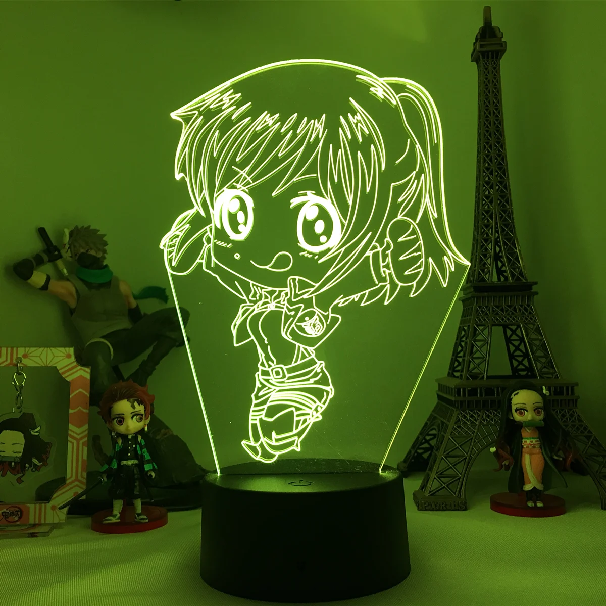 Anime Atak na Titan Hange Zoe Lampa 3d Światło do Dekoracji wnętrz Prezent na Urodziny Manga Atak na Titan LED Hange Zoe
