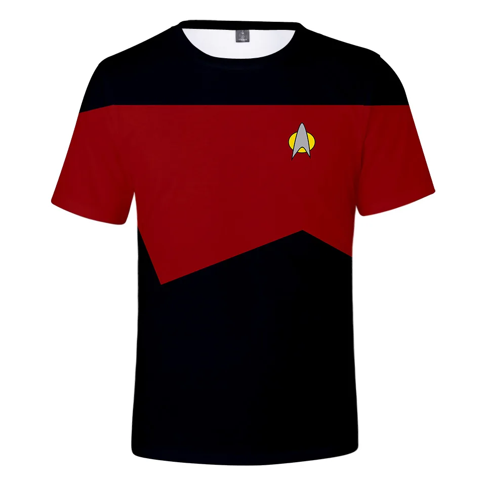 Modne Cosplay Z Filmów Koszulka Serial Star Trek 3D Drukowana Meble Męska Moda Damska O-Neck t-Shirt Hip-Hop Koszulki Bluzy Unisex
