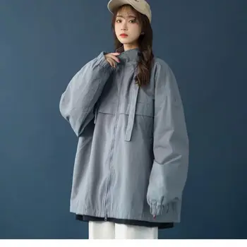 Wiosenna baseball uniform kurtka damska koreańskiej негабаритная studenckie BF Harajuku techwear casual uniwersalny sweter płaszcz meble ubrania top