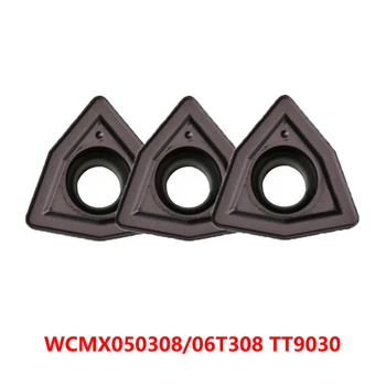 WCMX WCMX050308 WCMX06T308 TT9030 Caarbide Wkładki do stali i stali Tokarka Frez Toczenie CNC Cięcie 10szt Oryginał