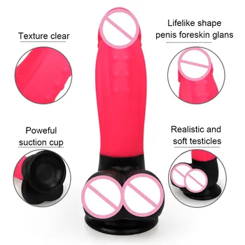 Realistyczne Dildo Anal Wtyczkę Jednowarstwowy Silikonowy Duży Penis z Przyssawką Seks Zabawka dla Kobiety Lesbijki Skóra Poczucie Członek Seks Dla Dorosłych
