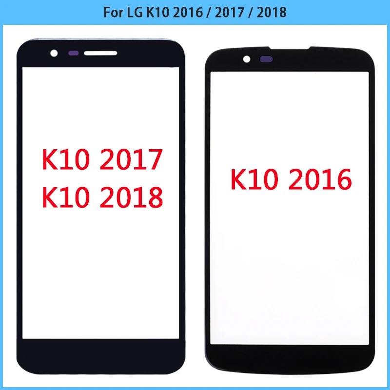 Nowy LG K10 2016 K10 2017 K11 X400 M250 M250N K410 LCD Dotykowy Ekran Zewnętrzny Szklany Obiektyw K10 2018 Wymiana Przedniej szyby