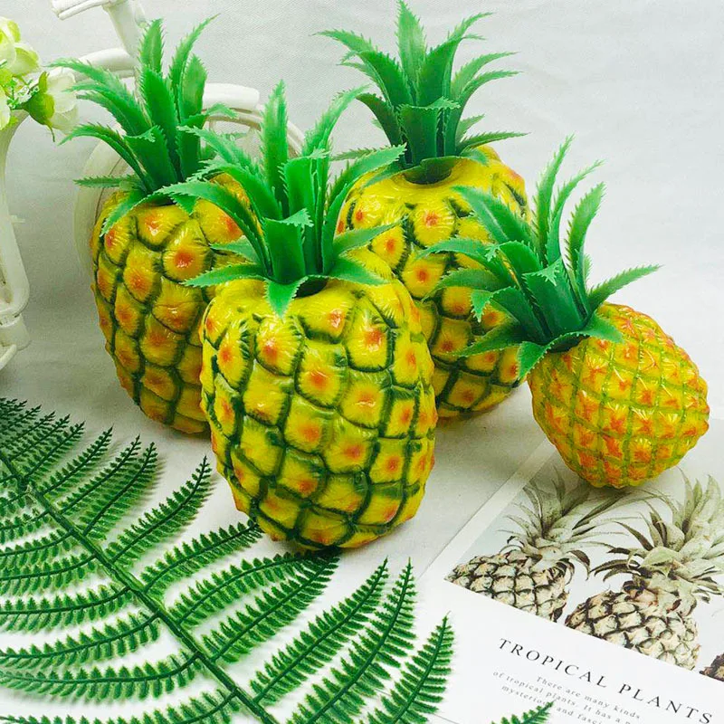 MagiDeal Tropikalny Sztuczny Ananas Plastikowe Owoce Szafa Wyświetlacz Ornament Ozdoba Rekwizyty Kuchnia Główna Poprawiny Wystrój
