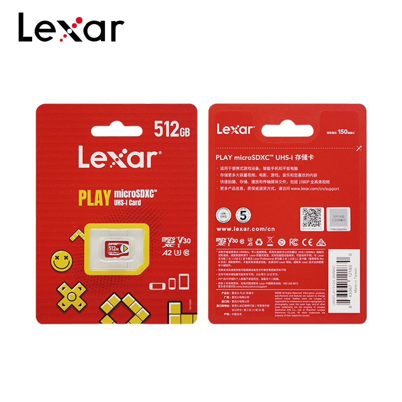 Lexar Original Memory Card Play microSDXC USH-I Card High Speed Micro SD Card 1TB 512GB 256GB 128GB Flash Card For Switch Drone