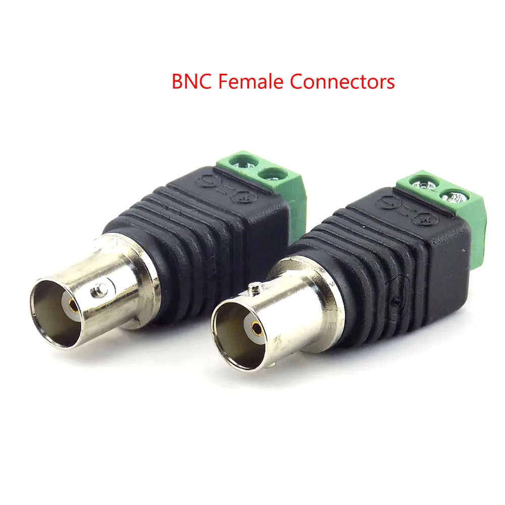 BNC Męski Żeński Wtyk 12V DC Connector Coax Cat5 BNC Plug For LED Strip Lights CCTV Camera Power Supply Accessories