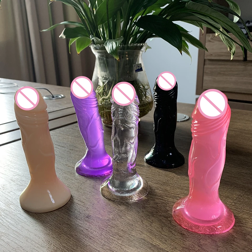 Erotyczny Miękkie Żelatynowe Dildo Realistyczne Mały Penis Korek Analny Penis Strap-on Mini Członek Intymne Seks towary Dorosłych Sex Zabawki dla kobiet