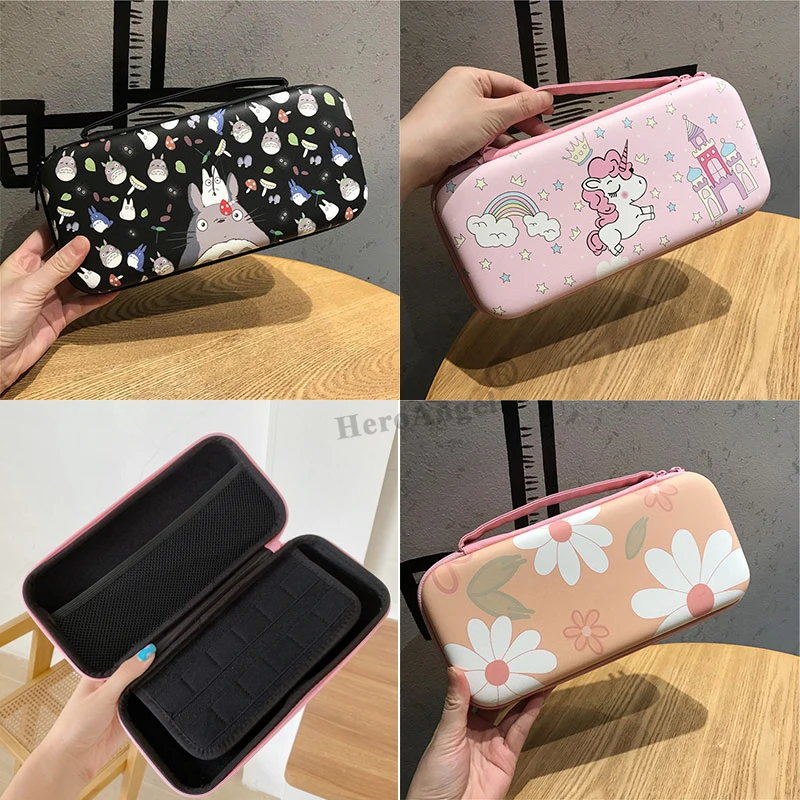 Kawaii Travel Carrying Storage Bag For Nintendo Nintend Switch Game Console Box Shell Cover Cute Cartoon Etui