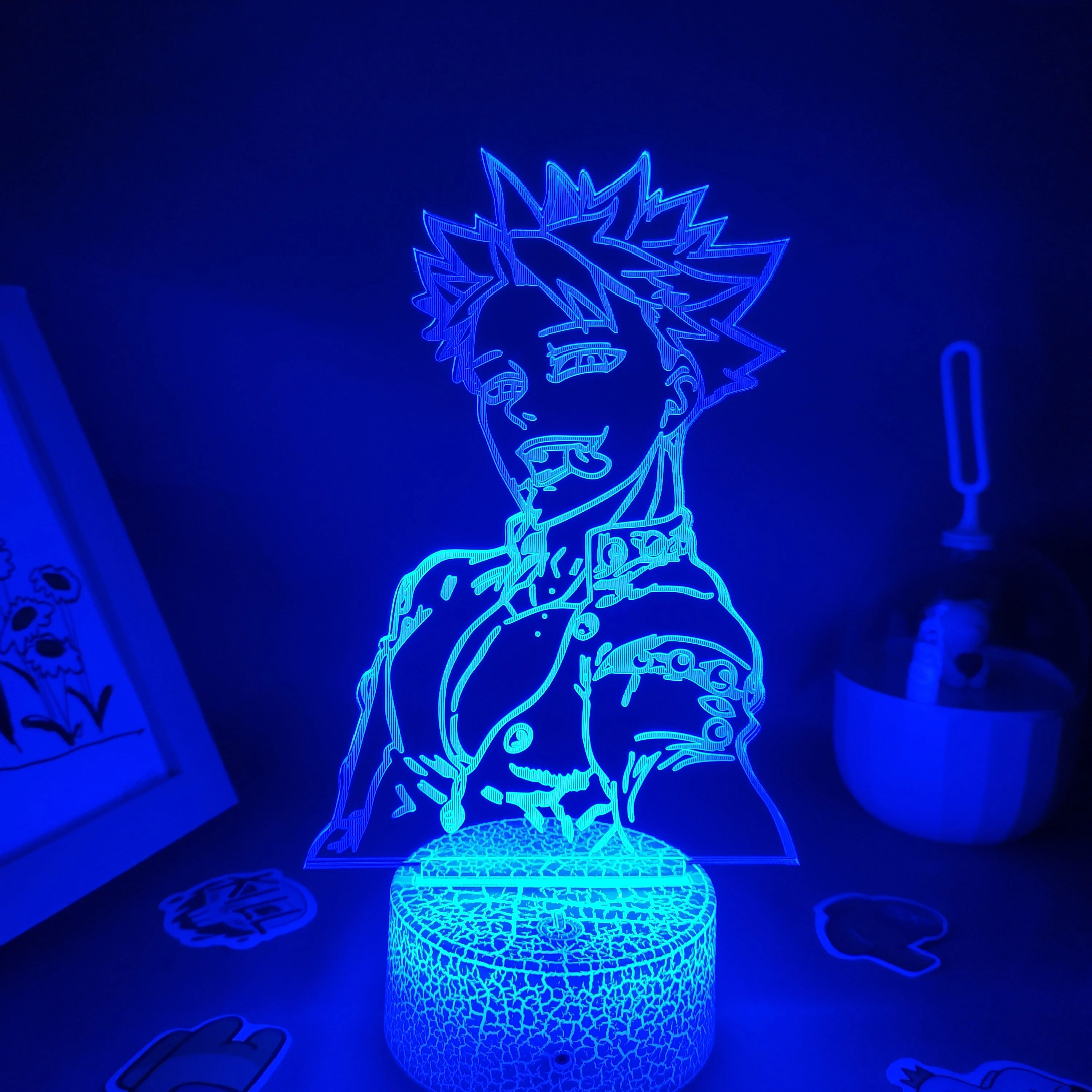 Siedem Grzechów głównych Anime Rysunek Bana Chciwość Lis 3D LED RGB Lampki Nocne Fajne Prezenty Kolorowe Lampy Lawy Sypialnia Dekoracja Stołu