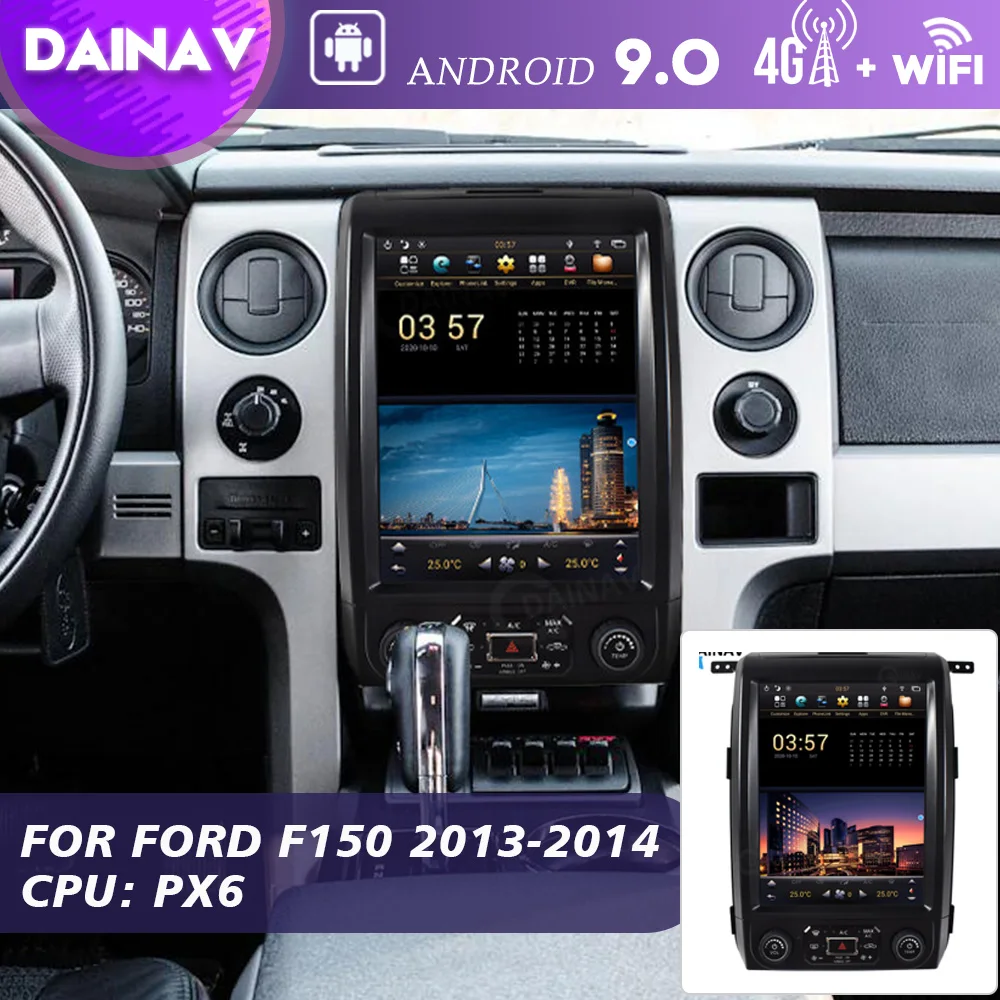 12,1 CALOWY Ekran Pionowej Android Car Radio Nawigacja FORD F150 2013-Tesla Style Car Multimedia Odtwarzacz DVD, stereo
