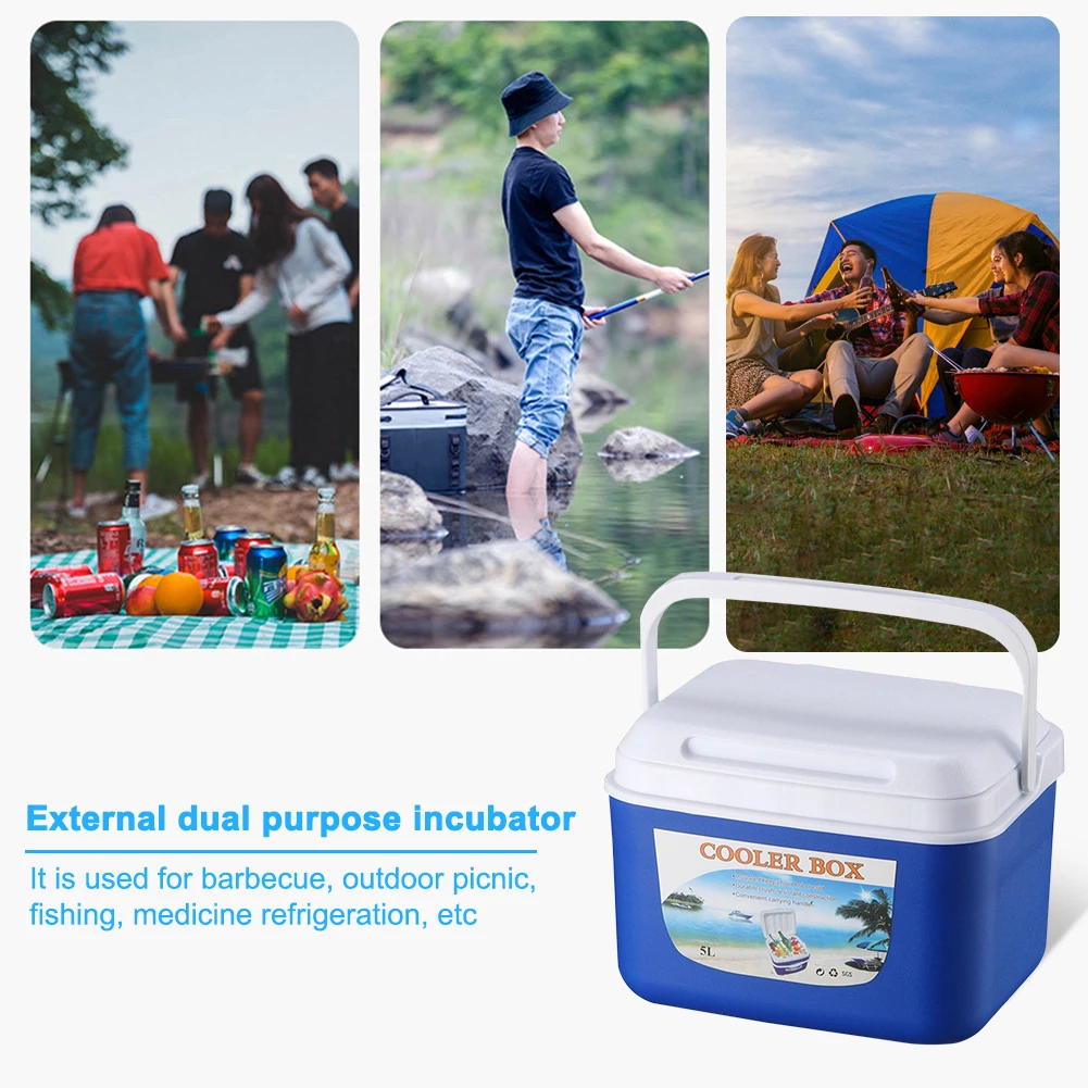 5 L Otwarty Inkubator Przenośne Pudełko Do Przechowywania Żywności Samochód Zimny lód Box Cooler Mini-Lodówka do Domu Kemping Podróży Pesca