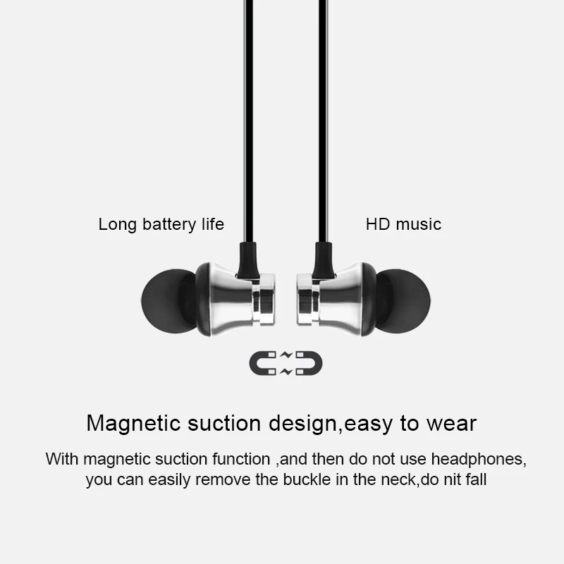 S8 Bezprzewodowe Magnetyczne Słuchawki Bluetooth Bezprzewodowe Słuchawki Stereo Basu Muzyka Słuchawki Siłownia Wodoodporny