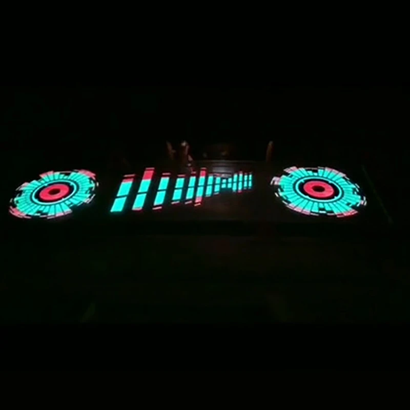 Szyby do SAMOCHODU LED Sound Activated Korektor Neon EL Light Music Rhythm Błysk Lampy Naklejka Stylizacja ze Sterownikiem