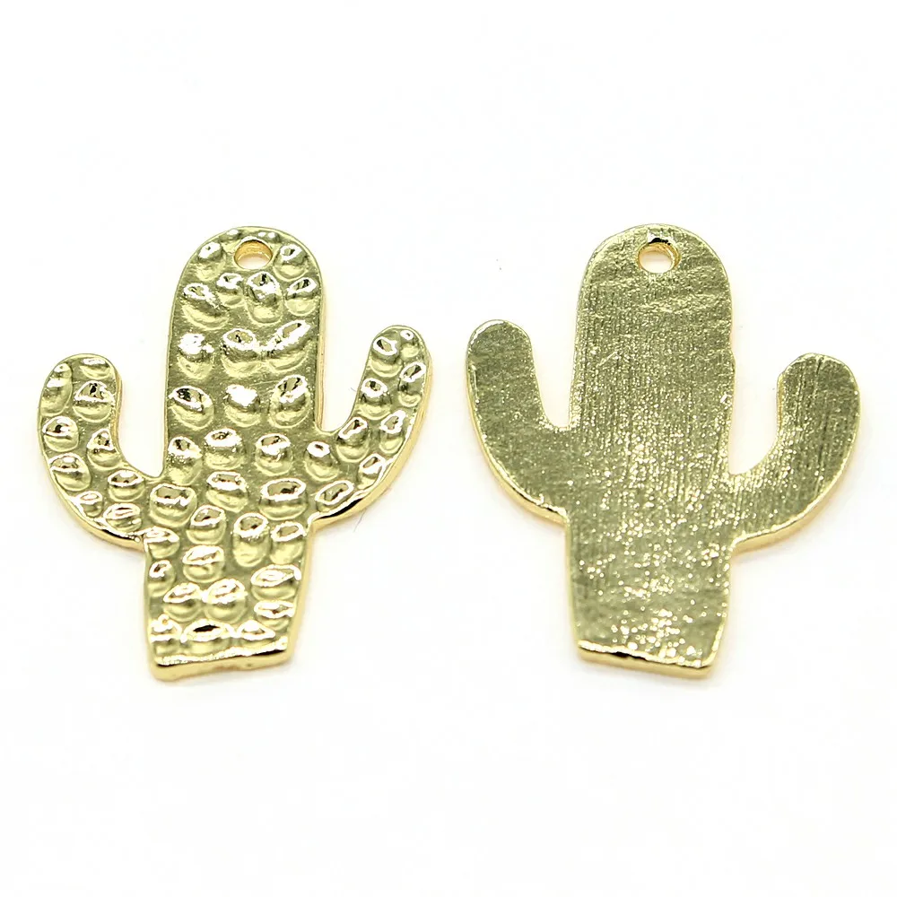 WYSIWYG 2 szt. Zawieszenia Kaktus 22x30 mm Wysokiej Jakości KC Gold Zawieszka Charms Do tworzenia Biżuterii DIY Do Produkcji Kolczyków