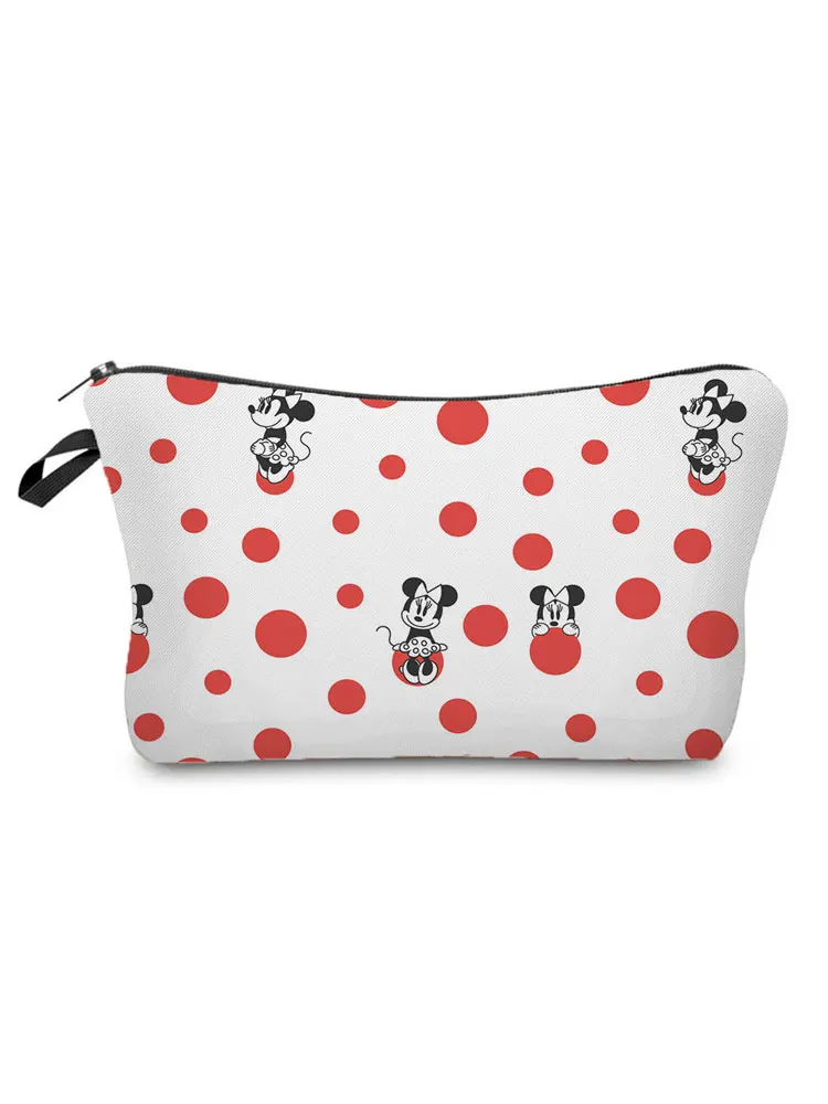 Disney Mickey Minnie Printed Makeup Bag Cartoon Casual Women Storage Bag Girl Bag Mini Portable Use Cosmetic Bag Dropshipping