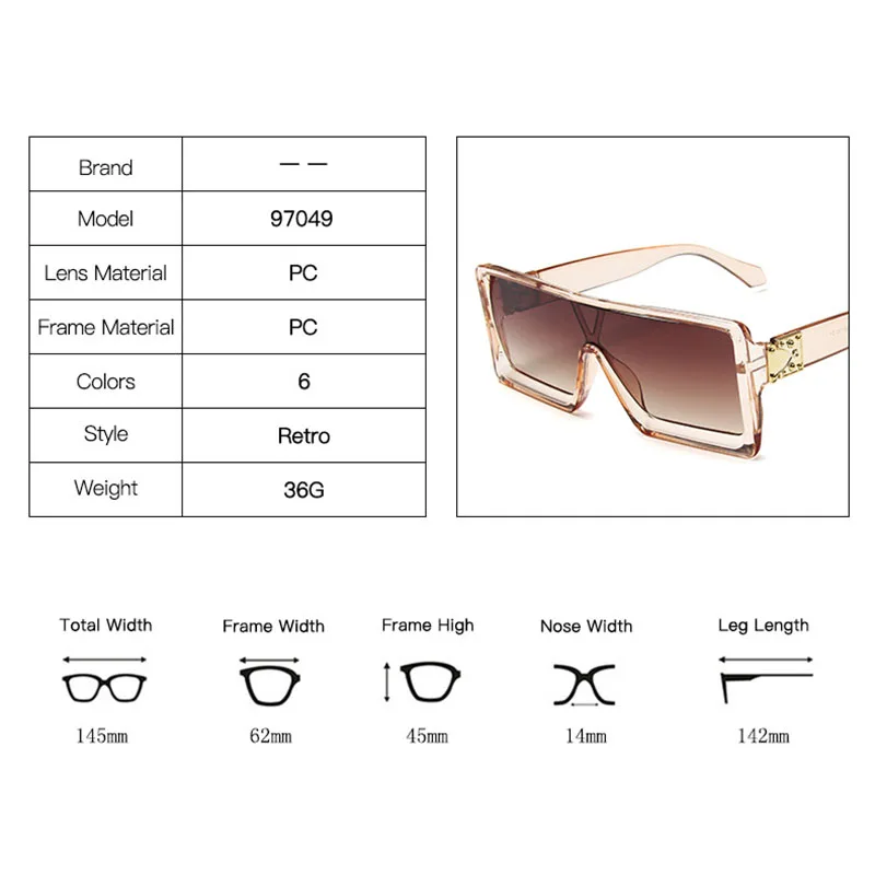 ONEVAN Luksusowe Przewymiarowany okulary Kobiety 2021 Luksusowej Marki Kwadratowe okulary Kobieta/mężczyzna Cieniowane Odcienie Kobiety Gafas De Sol Mujer