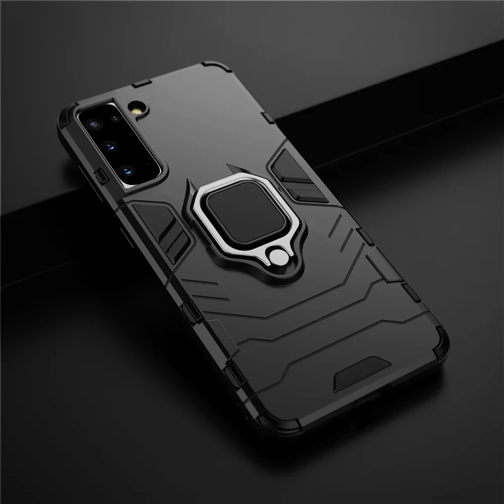 Samsung Galaxy S21 Case S30 S21 Plus Ultra Note 20 Cover Armor Ring Holder Etui Do Telefonu Samsung S21 Ultra Shockproof Capa