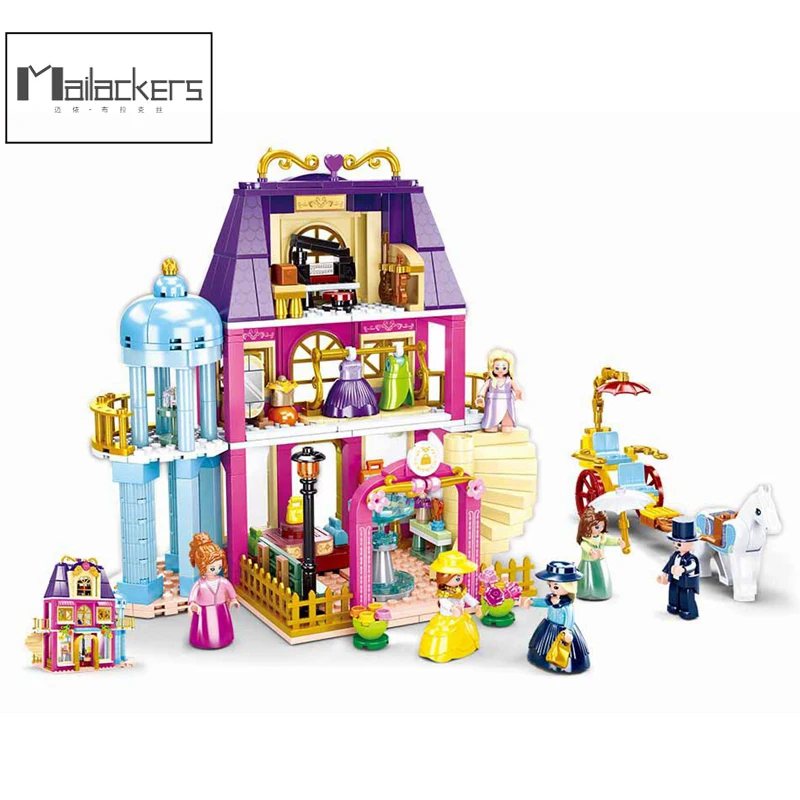 Mailackers Friends&Princess Town Street View Building Blocks Friends Fashion Department Store Bricks Toys For Children 526PCS