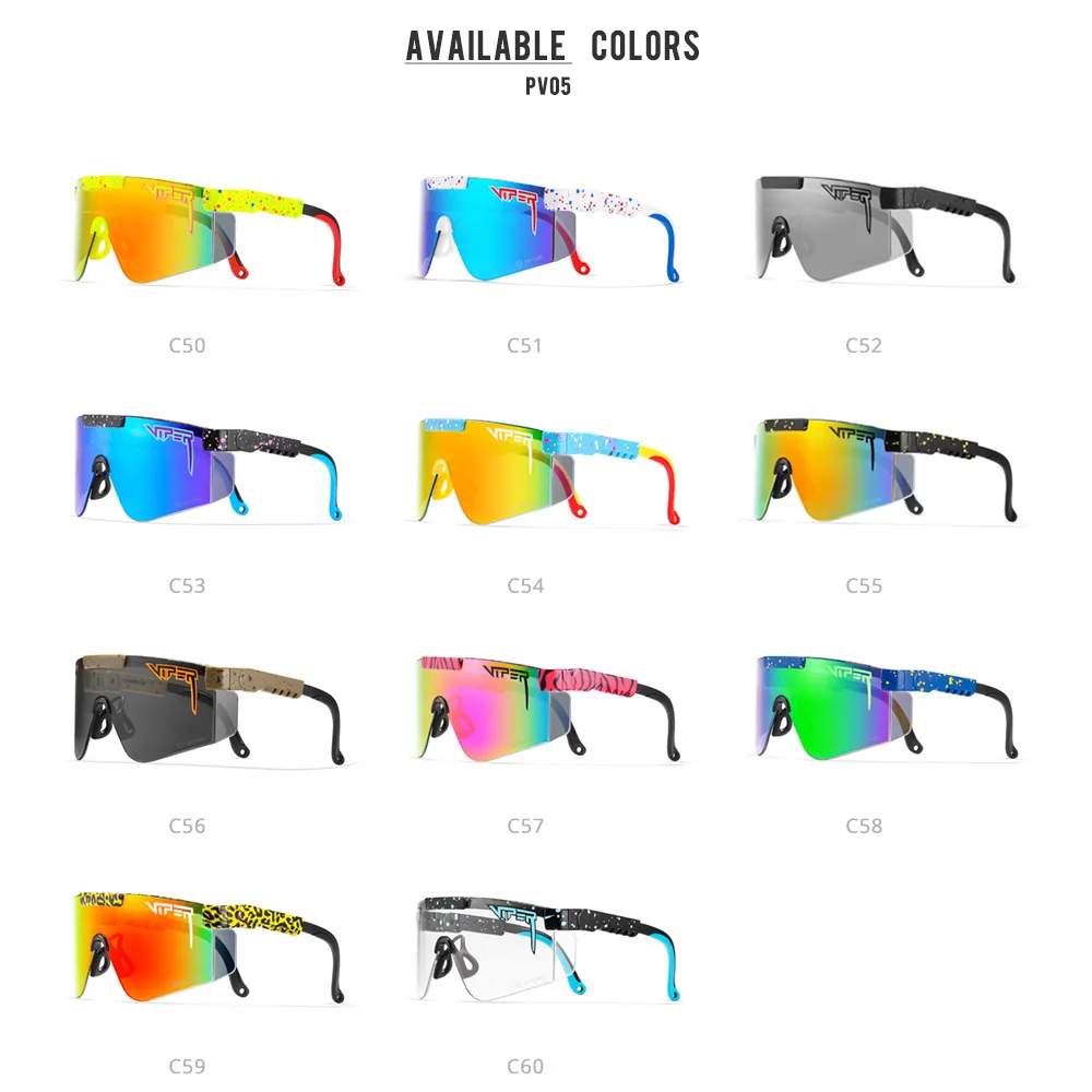 Pit Viper Stylowe Kolorowe Męskie Przewymiarowany okulary Przeciwsłoneczne Wodoodporna, Bezpieczeństwo Gafas de sol 2021 Ochronne Kobiety