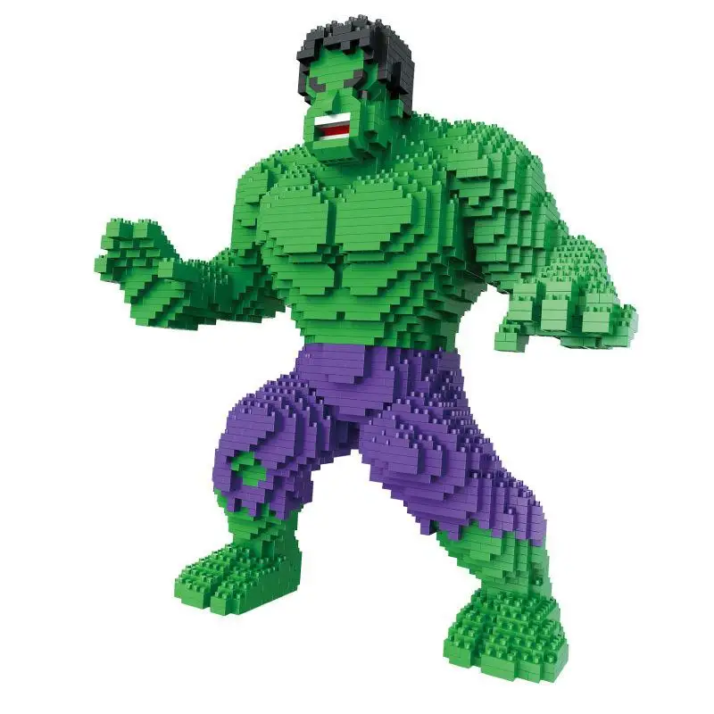 The Avengers Hulk Building Block Game 2252pcs Super Hero Assembly Bricks Green Man Anime Action Figures Model Doll Toys For Kids