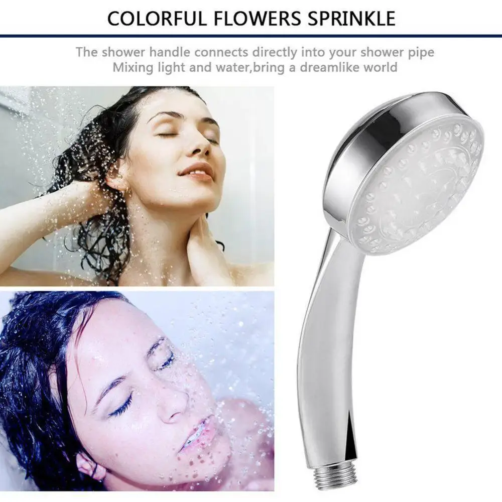 7 Color Handheld Home Bath Rainbow Changing Romantic Showerheads Shower LED Automatic Head Bathroom Products Bathroom A0A5